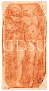 Michelangelo - inv. 14751 F, Due figure femminili nude - copia da