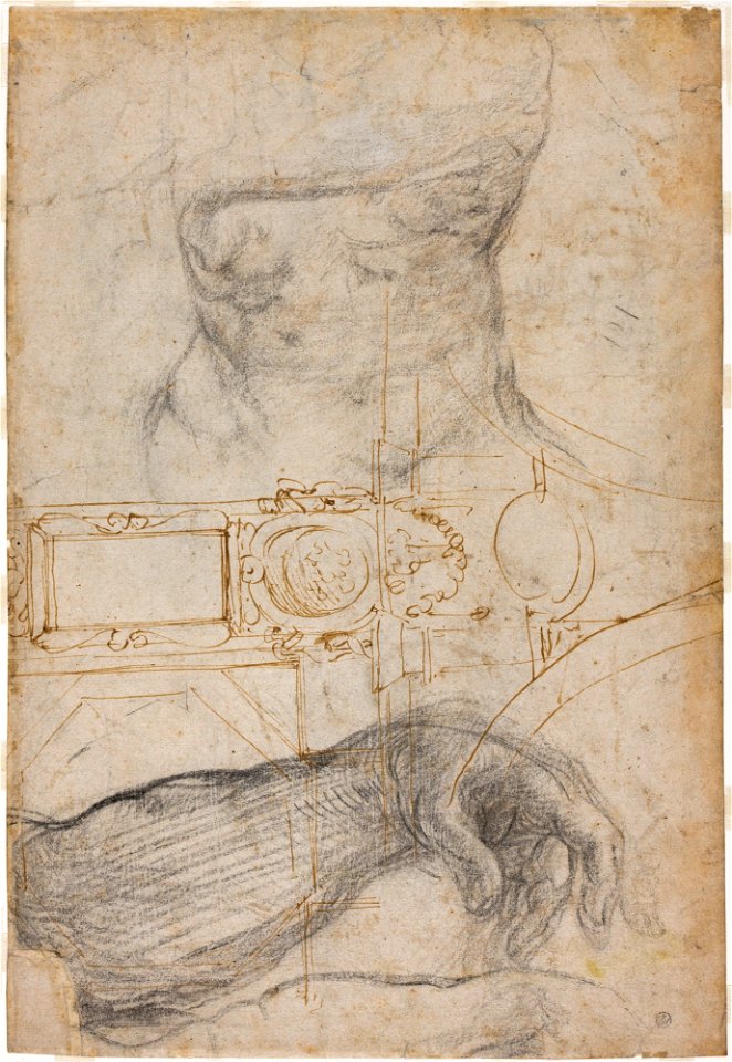 Michelangelo - Scheme for the Decoration of the Ceiling of the Sistine Chapel, ca. 1508, 27.2.A