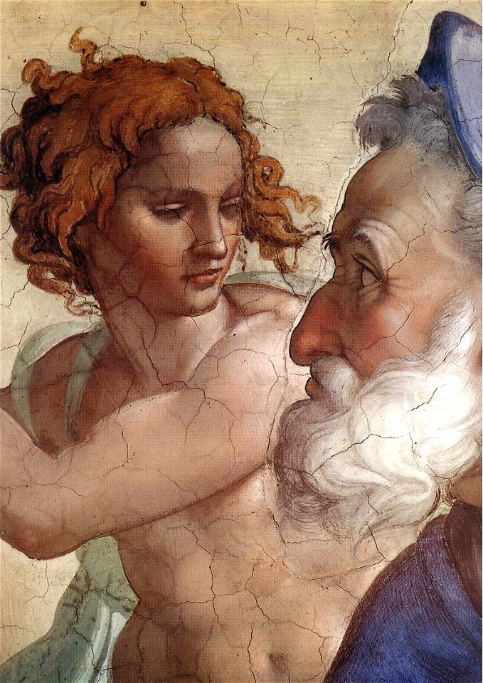 Michelangelo - Sistine Chapel - Ezekiel, detail - 1510