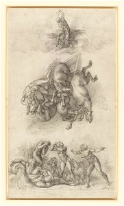 Michelangelo - Recto The Fall of Phateon, RCIN 912766
