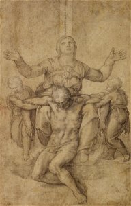 Michelangelo, Study for the Colonna Pietà. Free illustration for personal and commercial use.