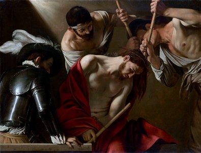 Michelangelo Merisi, called Caravaggio - The Crowning with Thorns - Google Art ProjectFXD. Free illustration for personal and commercial use.