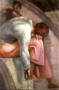 Michelangelo, lunetta, Rehoboam - Abijah 03