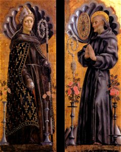 Michele Pannonio - St Louis of Toulouse; St Bernardino of Siena - WGA15589