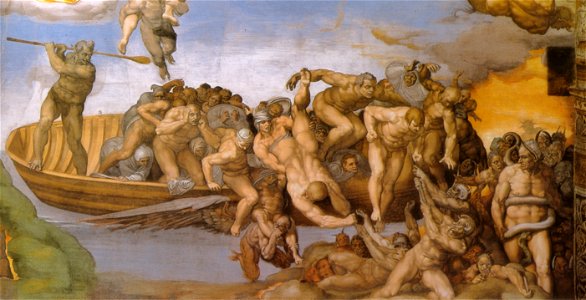 Michelangelo, giudizio universale, dettagli 51 inferno