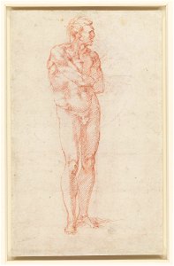 Michelangelo - Verso A male nude c.1515-20, RCIN 912765