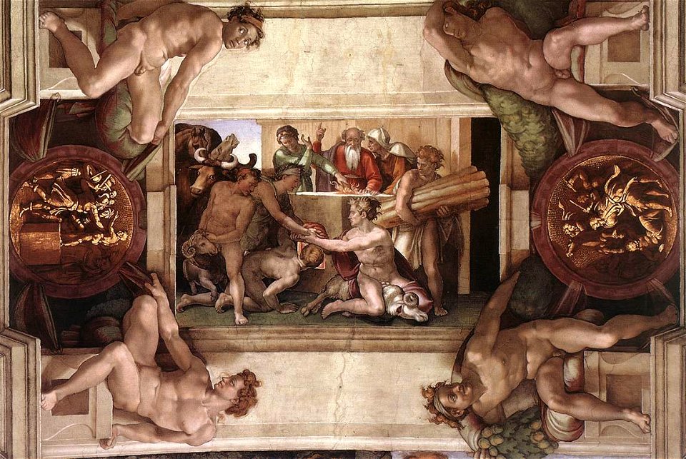 Michelangelo, Sacrifice of Noah 00