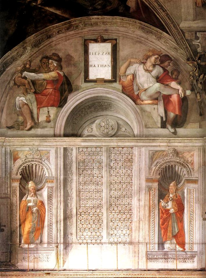 Michelangelo, lunetta, Eleazar - Matthan, 05