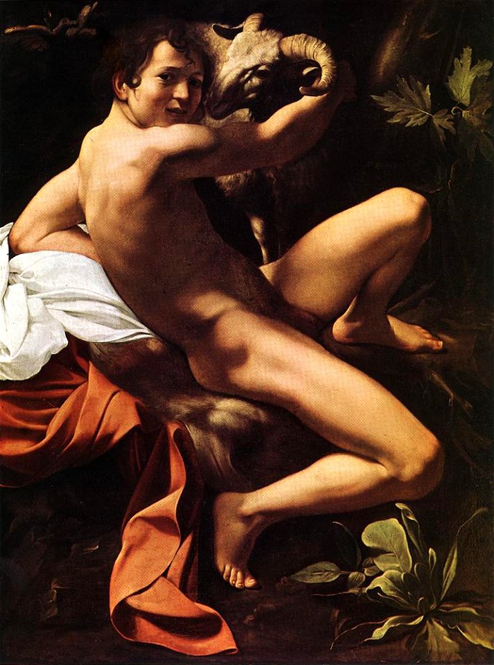 Michelangelo Merisi da Caravaggio, Saint John the Baptist (Youth with a Ram) (c. 1602, WGA04112)