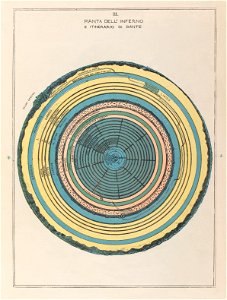 Michelangelo Caetani, Map of Hell, 1855 Cornell CUL PJM 1071 03
