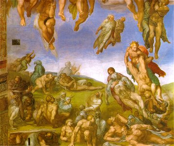 Michelangelo, giudizio universale, dettagli 34