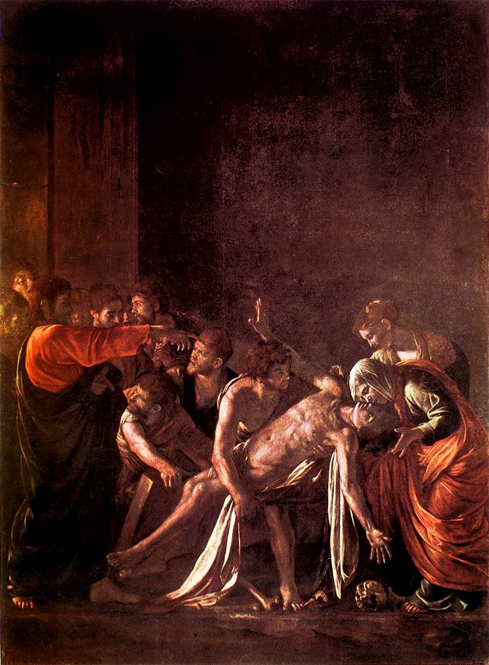 Michelangelo Merisi da Caravaggio Resurrezione di Lazzaro Messina Museo Regionale1