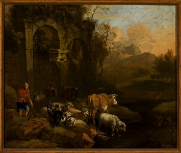 Michiel Carrée - Cattle at the waterhole - M.Ob.1702 MNW - National Museum in Warsaw