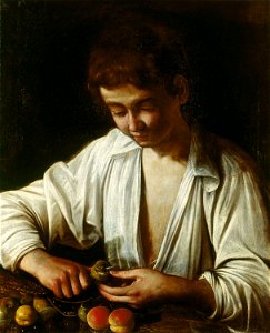 Michelangelo Merisi da Caravaggio (Milan 1571-Port' Ercole 1610) - Boy Peeling Fruit - RCIN 402612 - Royal Collection