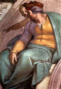 Michelangelo, lunetta, Uzziah - Jotham - Ahaz 02