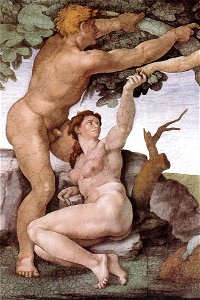 Michelangelo, Fall and Expulsion from Garden of Eden 12
