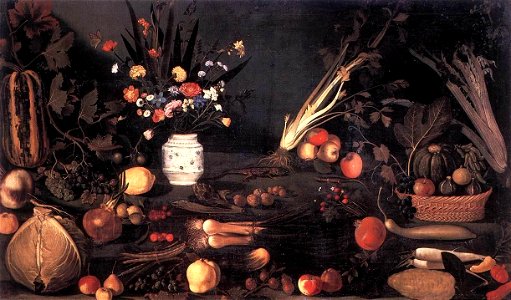 Michelangelo Merisi da Caravaggio - Still-Life with Flowers and Fruit - WGA04205