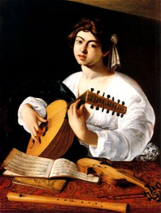 Michelangelo Merisi da Caravaggio - The Lute Player (detail) - WGA04085