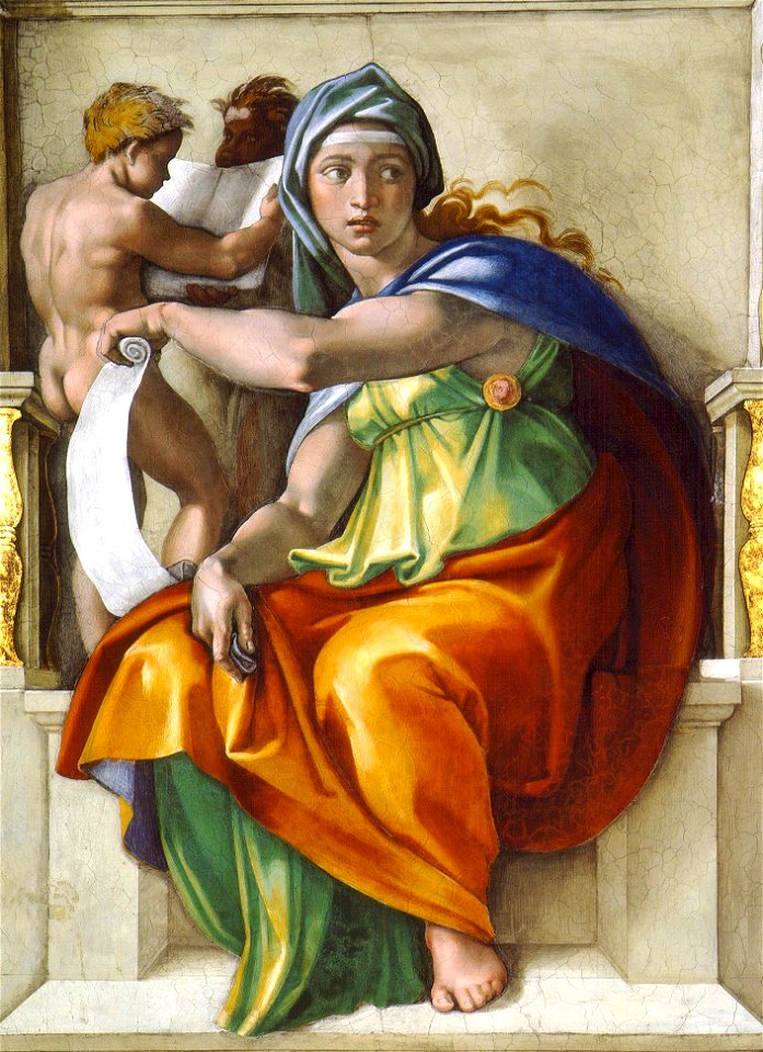 Michelangelo Delphic Sybil cropped