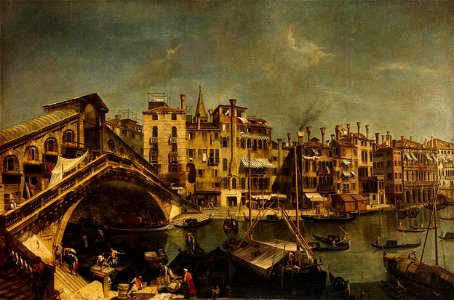Michele Marieschi - The Rialto Bridge from the Riva del Vin - WGA14068
