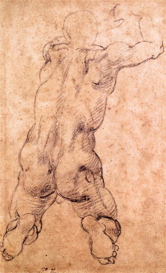 Michelangelo, Kneeling Male Nude