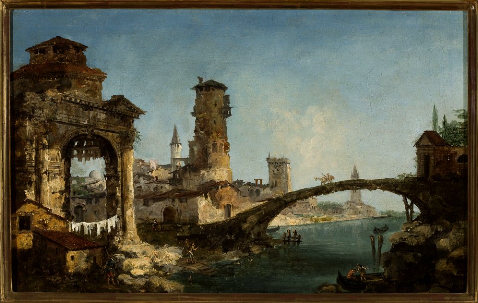 Michele Marieschi - Landscape with ruins and a bridge - M.Ob.2678 MNW - National Museum in Warsaw