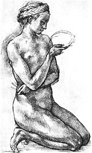 Michelangelo, Nude Woman on her Knees