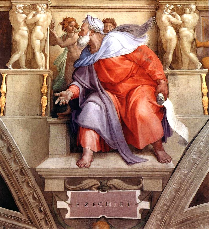 Michelangelo, profeti, Ezekiel 01