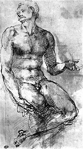 Michelangelo, Nude Man from the Front
