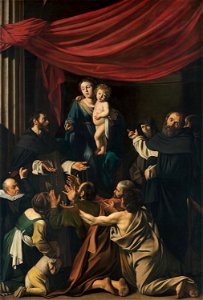 Michelangelo Merisi, gen. Caravaggio, , Kunsthistorisches Museum Wien, Gemäldegalerie - Rosenkranzmadonna - GG 147 - Kunsthistorisches Museum
