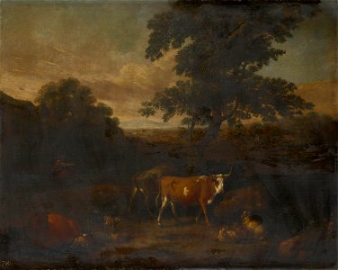 Michiel Carré (The Hague 1657-Alkmaar 1727) - Wooded Landscape with Animals - RCIN 402657 - Royal Collection