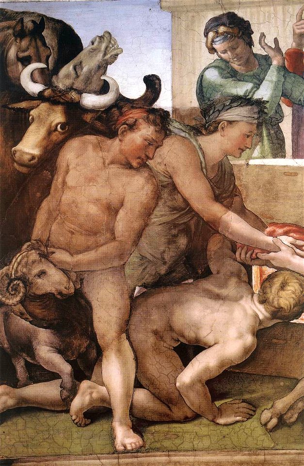 Michelangelo, Sacrifice of Noah 02