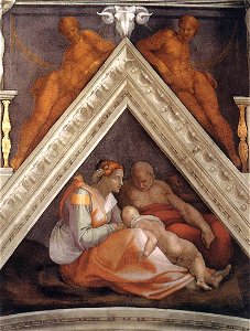 Michelangelo, antenati di cristo, 01