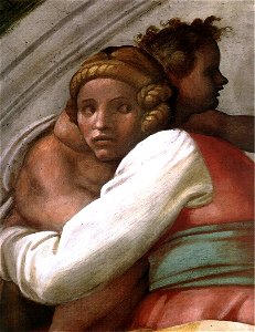 Michelangelo, lunetta, Josiah - Jechoniah - Shealtiel 02