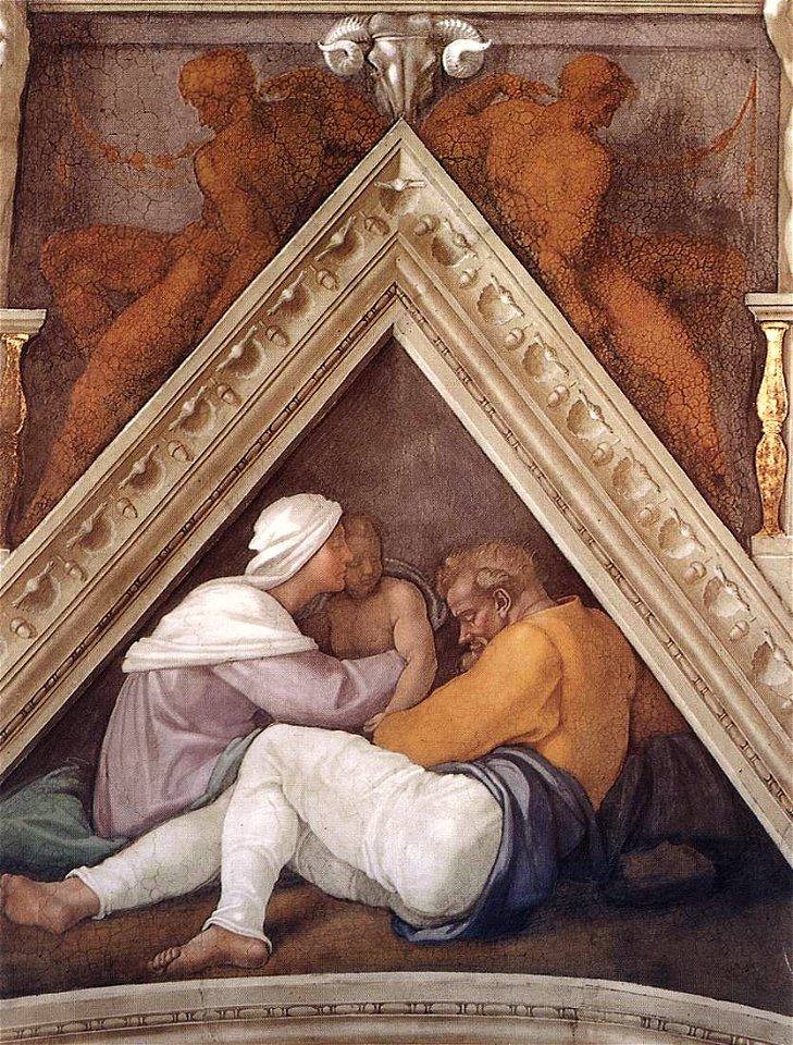Michelangelo, antenati di cristo, 02