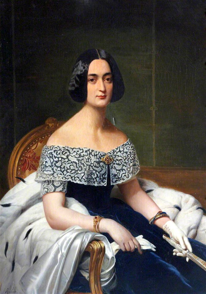 Michele Gordigiani (1830-1909) - Josephine Catherine Denise Carré (d.1907), Lady Reeve De la Pole - 262823 - National Trust
