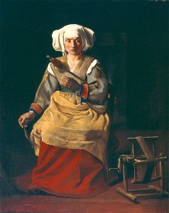 Michiel Sweerts - A woman spinning