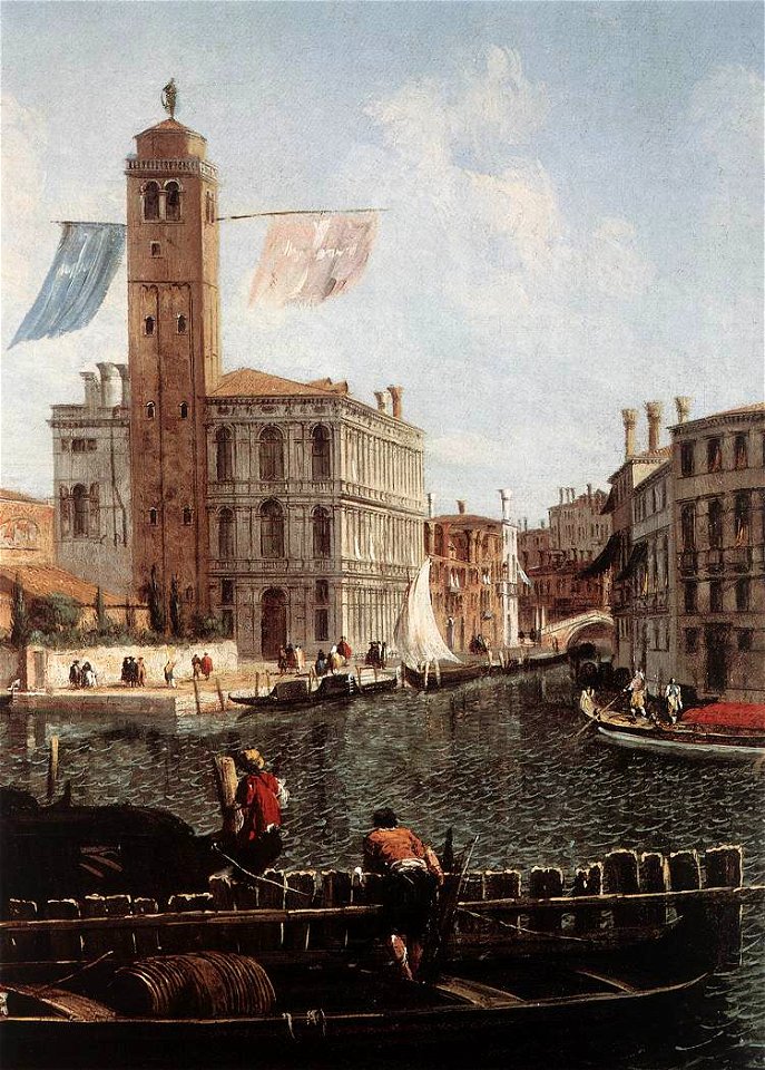 Michele Marieschi - The Grand Canal with the Fishmarket (detail) - WGA14065