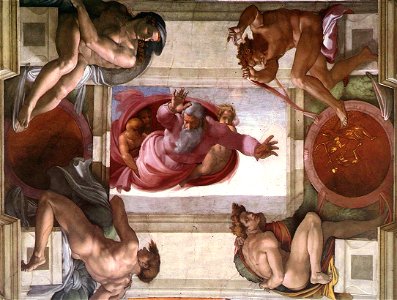 Michelangelo, Separation of the Earth from the Waters 00
