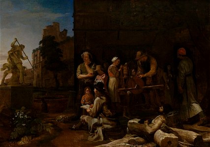 Michiel Sweerts – Roman Streetscene with a Young Artist