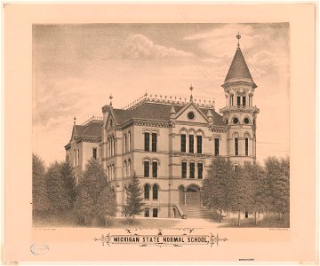 Michigan state normal school, Ypsilanti - lith. by James McCoy, Ypsilanti, Mich. LCCN2011647447
