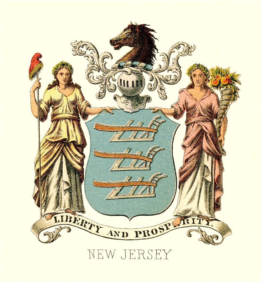 New Jersey state coat of arms (1876, restored TIF)