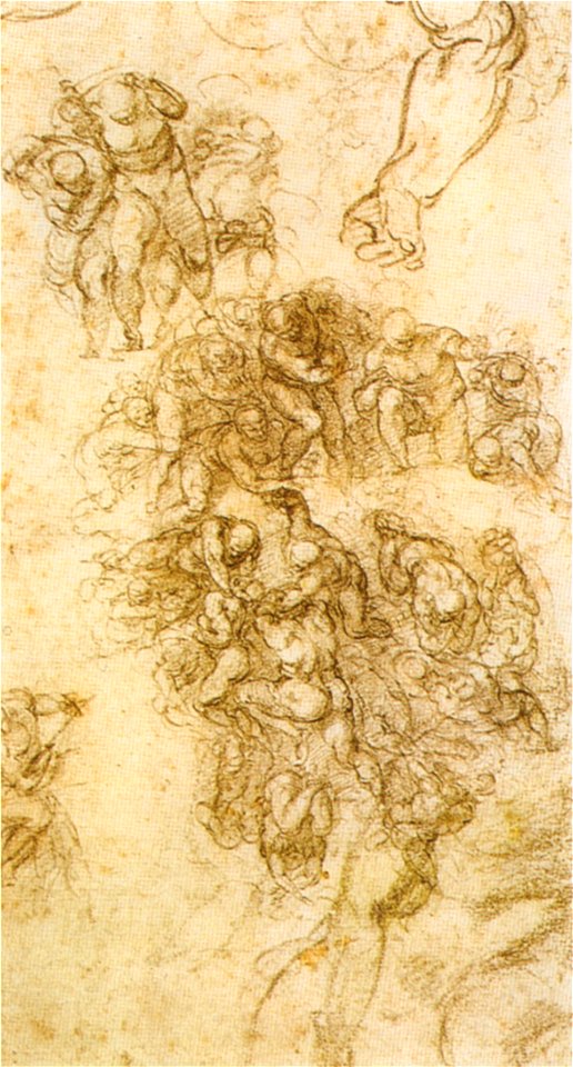 Michelangelo, studio per il giudizio universale, british museum