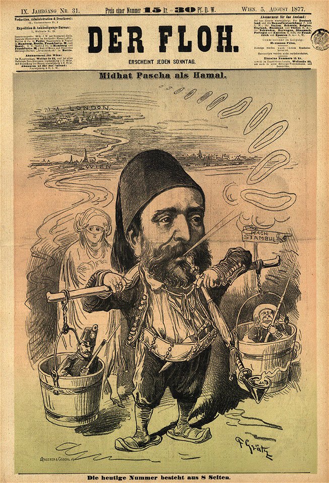 Midhat Pascha als Hamal - Friedrich Graetz - Der Floh, 1877
