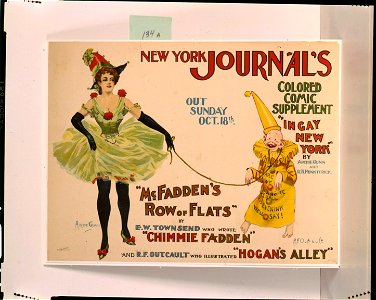New York Journal's colored comic supplement In gay New York by Archie Gunn and R.K. Munkittrick-McFadden's row of flats by E.W. Townsend ... - Archie Gunn ; R.F. Outcault. LCCN93504523