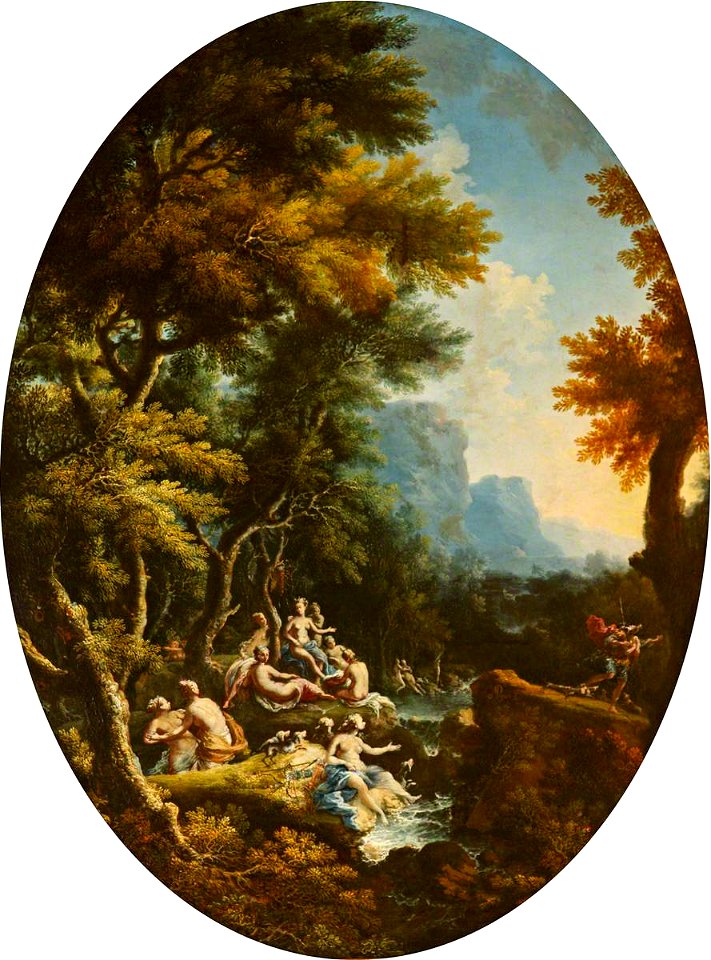 Michele Pagano (c.1697-1732) - Landscape with Diana and Her Nymphs Surprised by Actaeon - 1530143.2 - National Trust