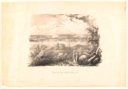 New Haven from the S.E. - Drawn from nature, and on stone by T.K. Wharton. LCCN93503235