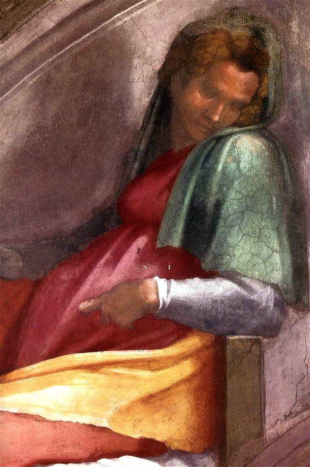 Michelangelo, lunetta, Rehoboam - Abijah 02