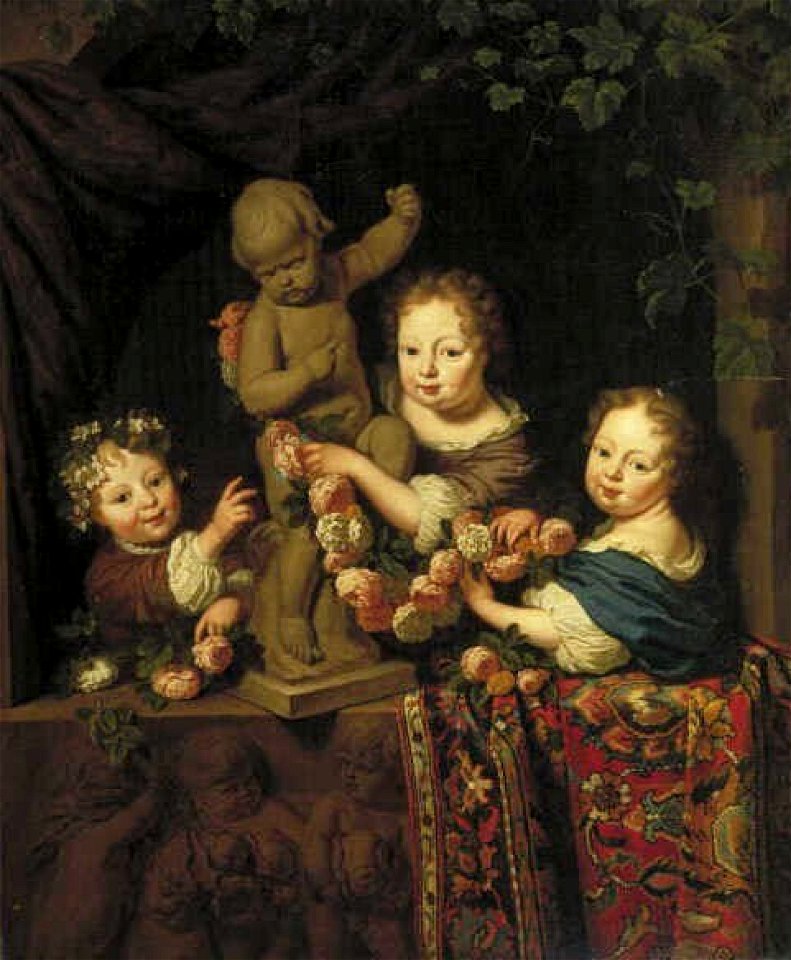 Michiel van Musscher - Portretgroep van drie kinderen - 1554 (OK) - Museum Boijmans Van Beuningen