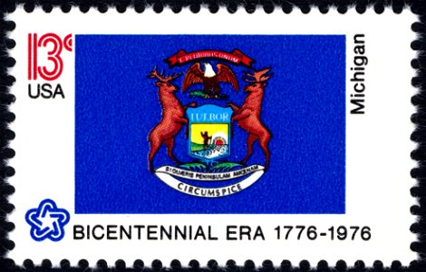 Michigan Bicentennial 13c 1976 issue